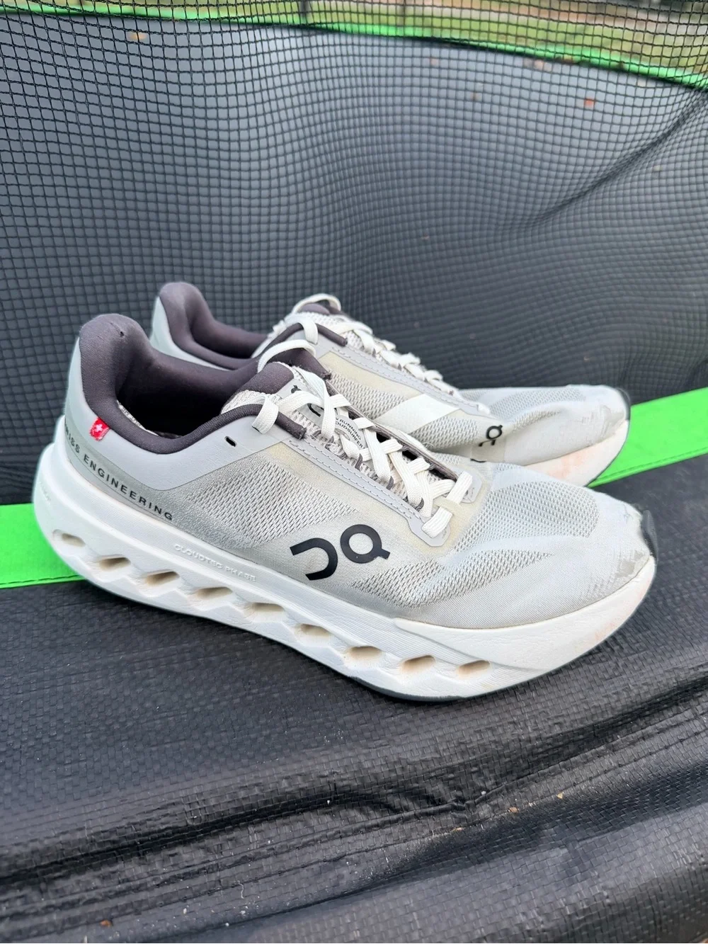 On Running Cloudstratus Men’s Running Shoes - Light Gray with Black Accents